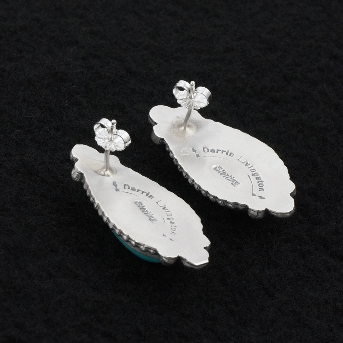 Darrin Livingston Turquoise & Sterling Silver Earrings