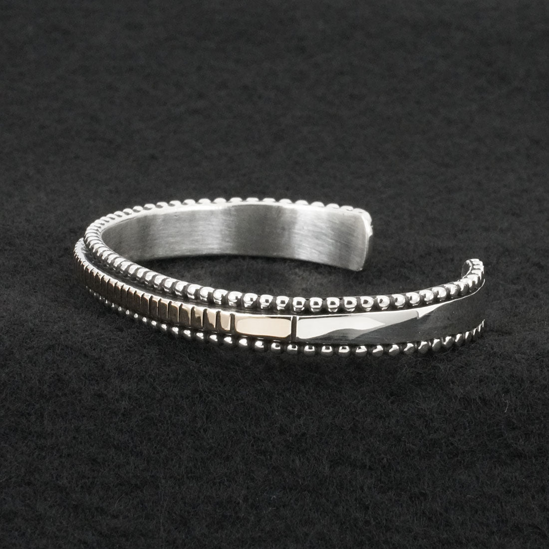 Jonathan Nez Sterling Silver & 14k Gold Bracelet