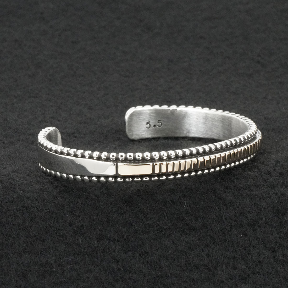 Jonathan Nez Sterling Silver & 14k Gold Bracelet