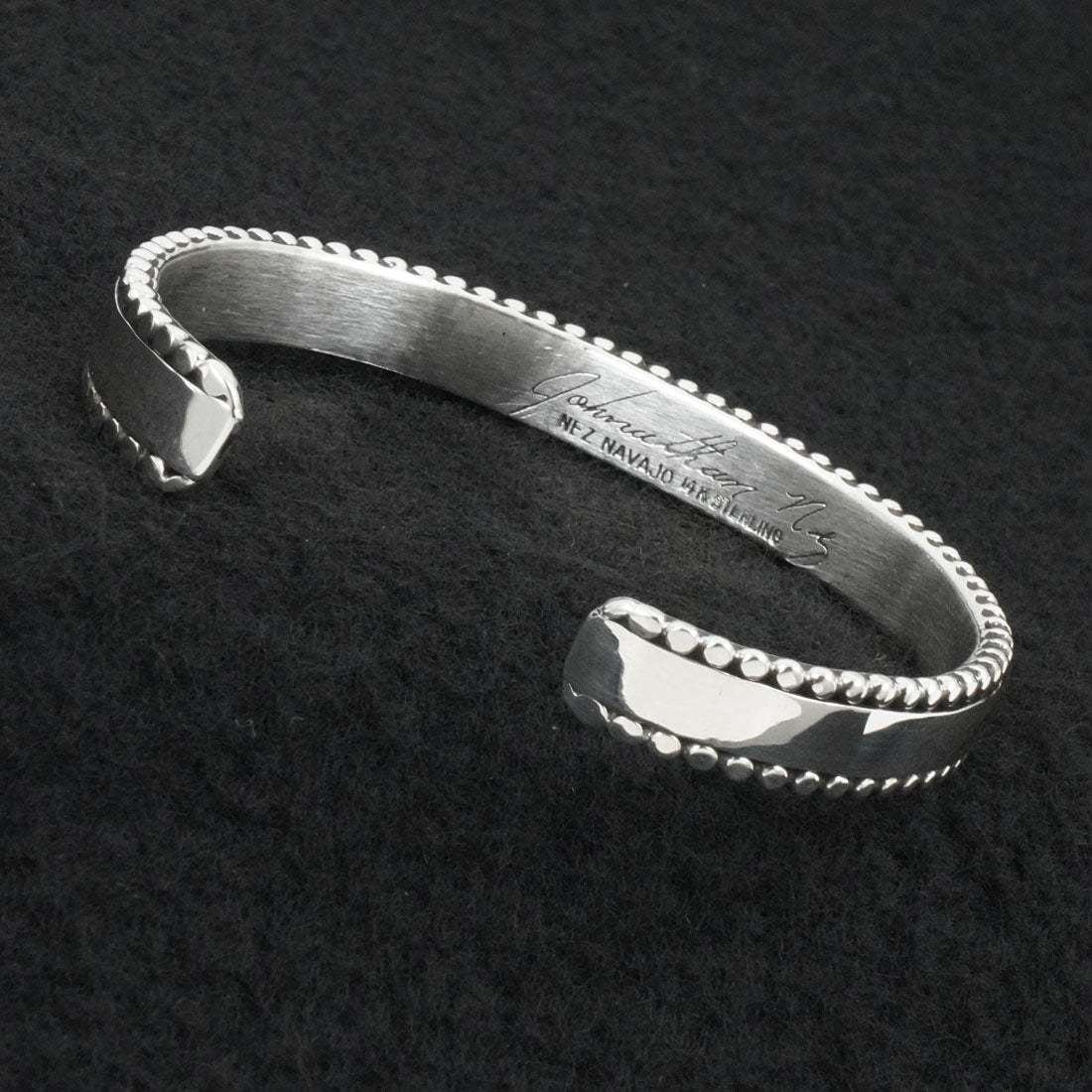Jonathan Nez Sterling Silver & 14k Gold Bracelet