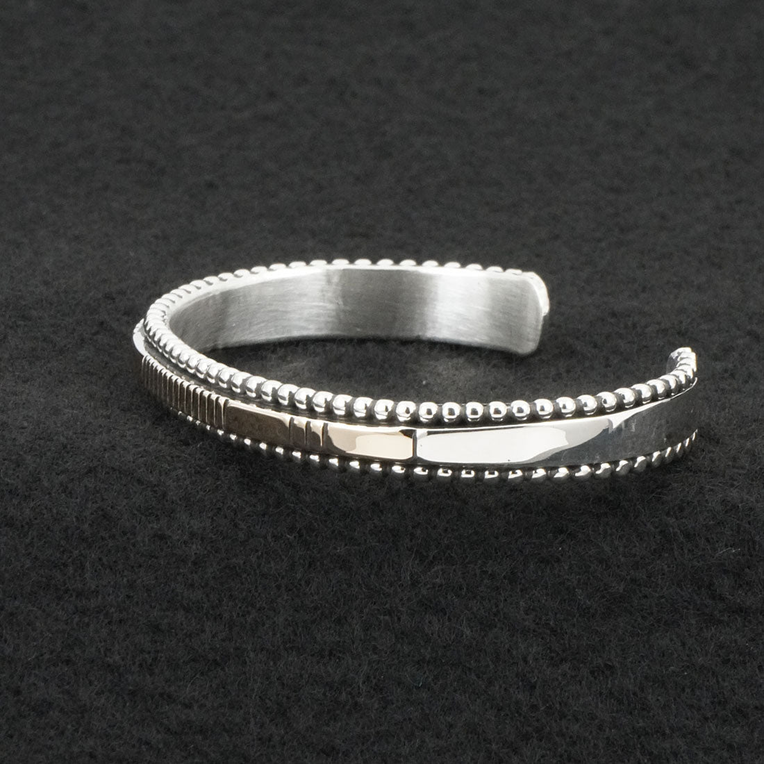 Jonathan Nez Sterling Silver & 14k Gold Bracelet