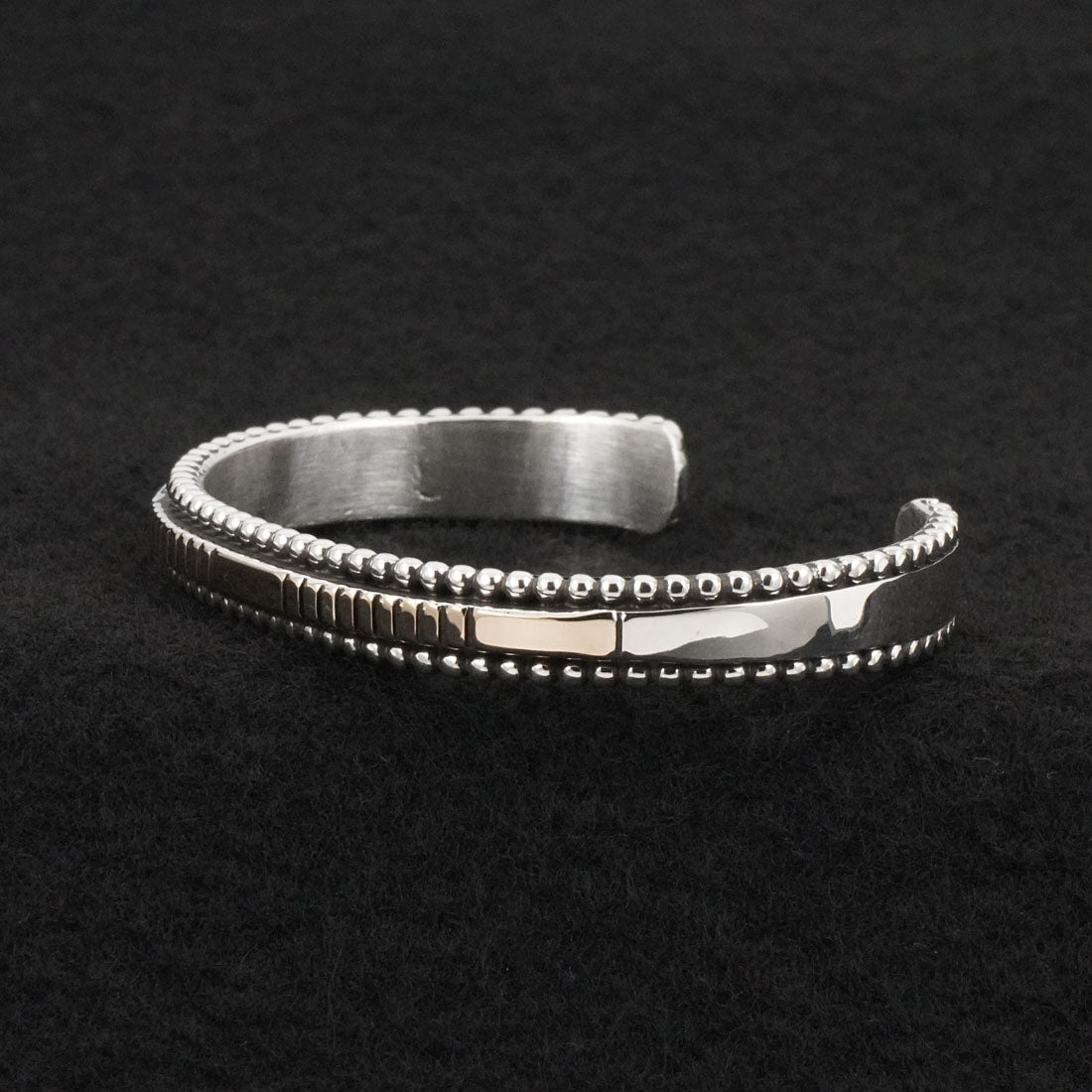 Jonathan Nez Sterling Silver & 14k Gold Bracelet