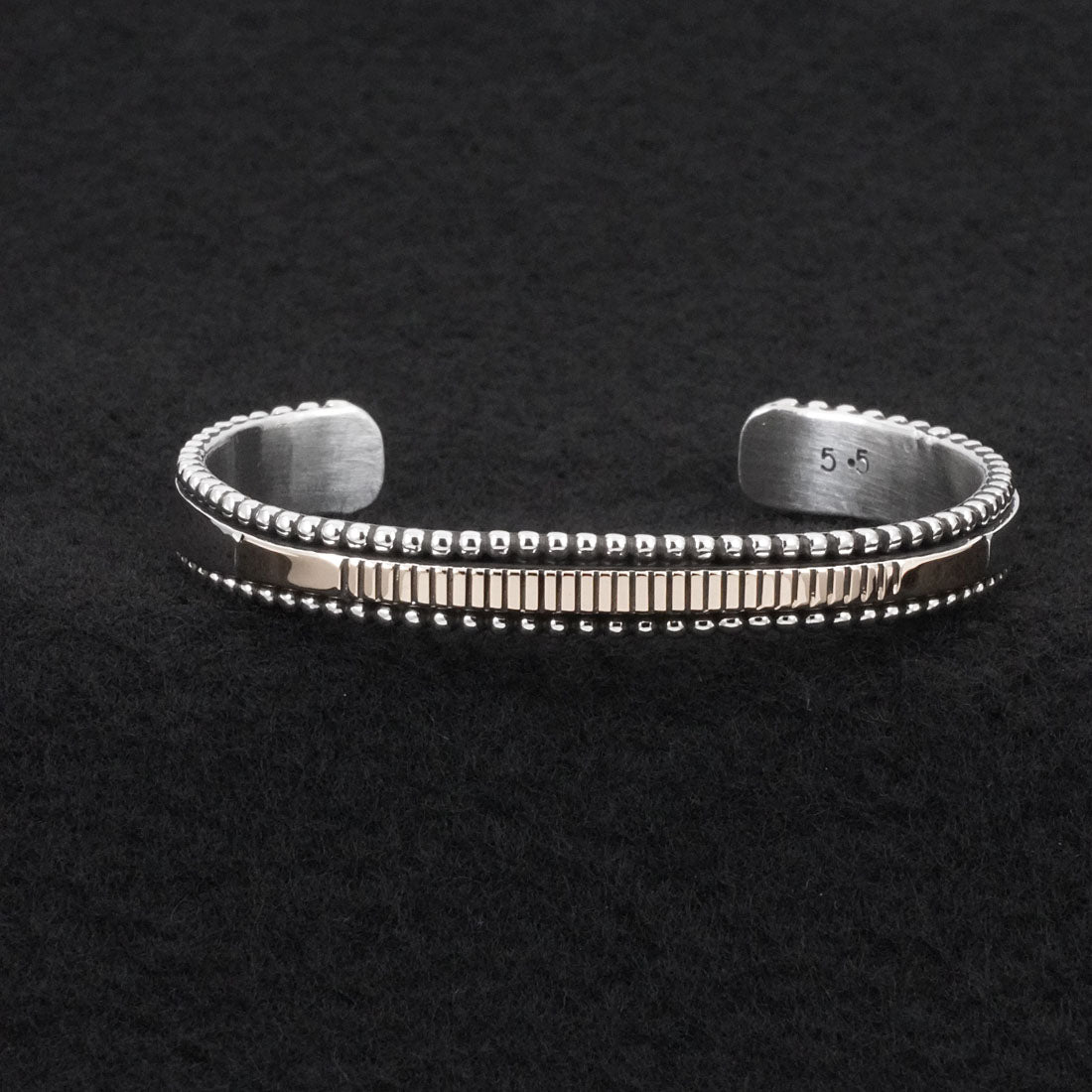 Jonathan Nez Sterling Silver & 14k Gold Bracelet