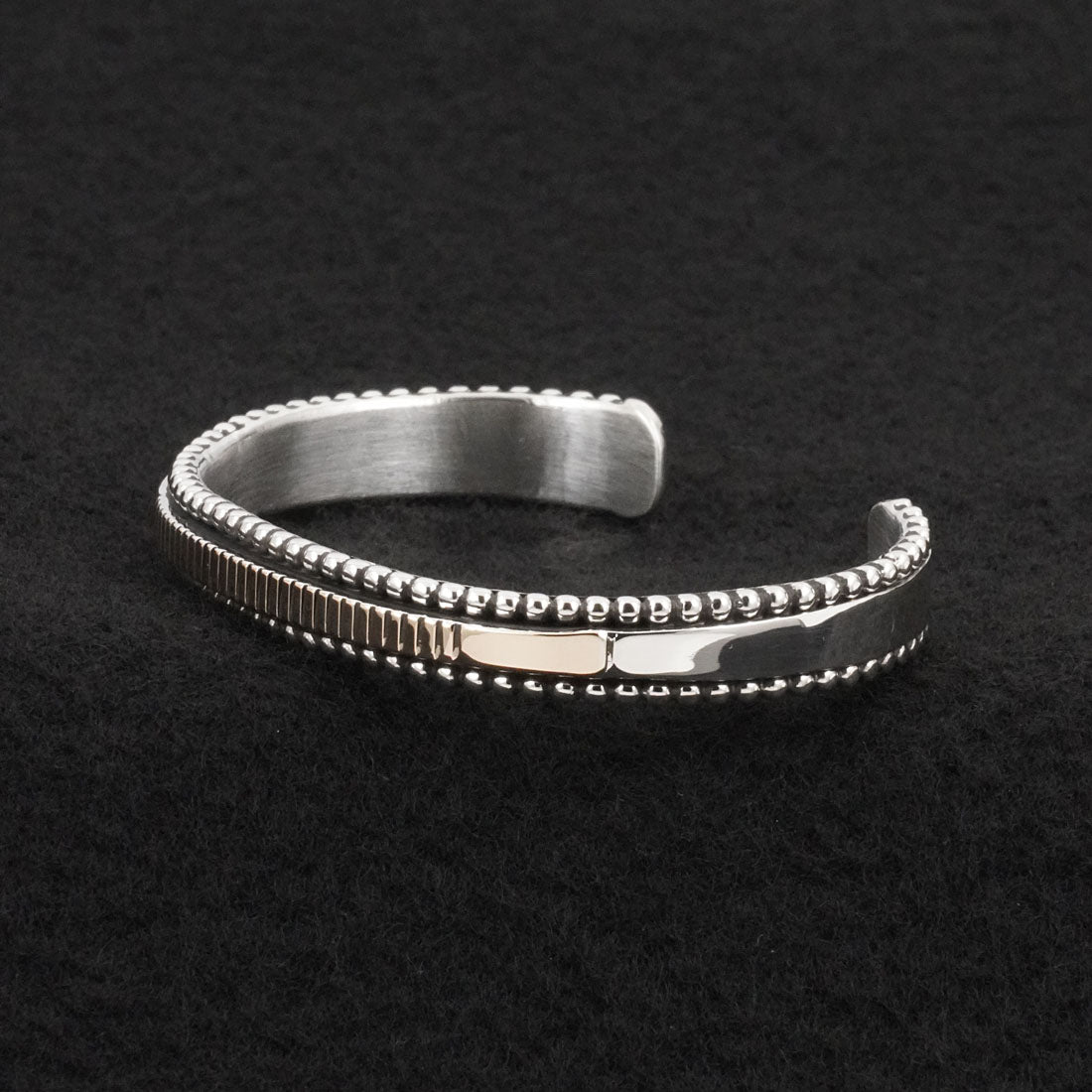 Jonathan Nez Sterling Silver & 14k Gold Bracelet