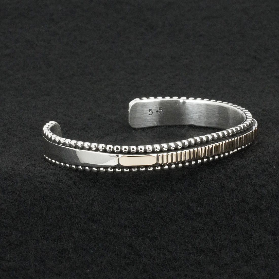 Jonathan Nez Sterling Silver & 14k Gold Bracelet