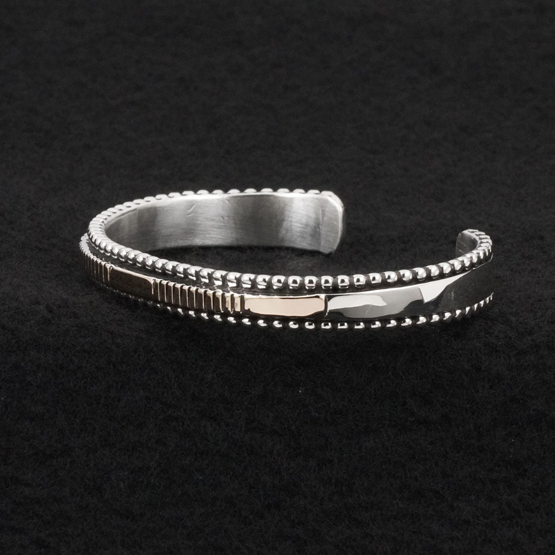 Jonathan Nez Sterling Silver & 14k Gold Bracelet