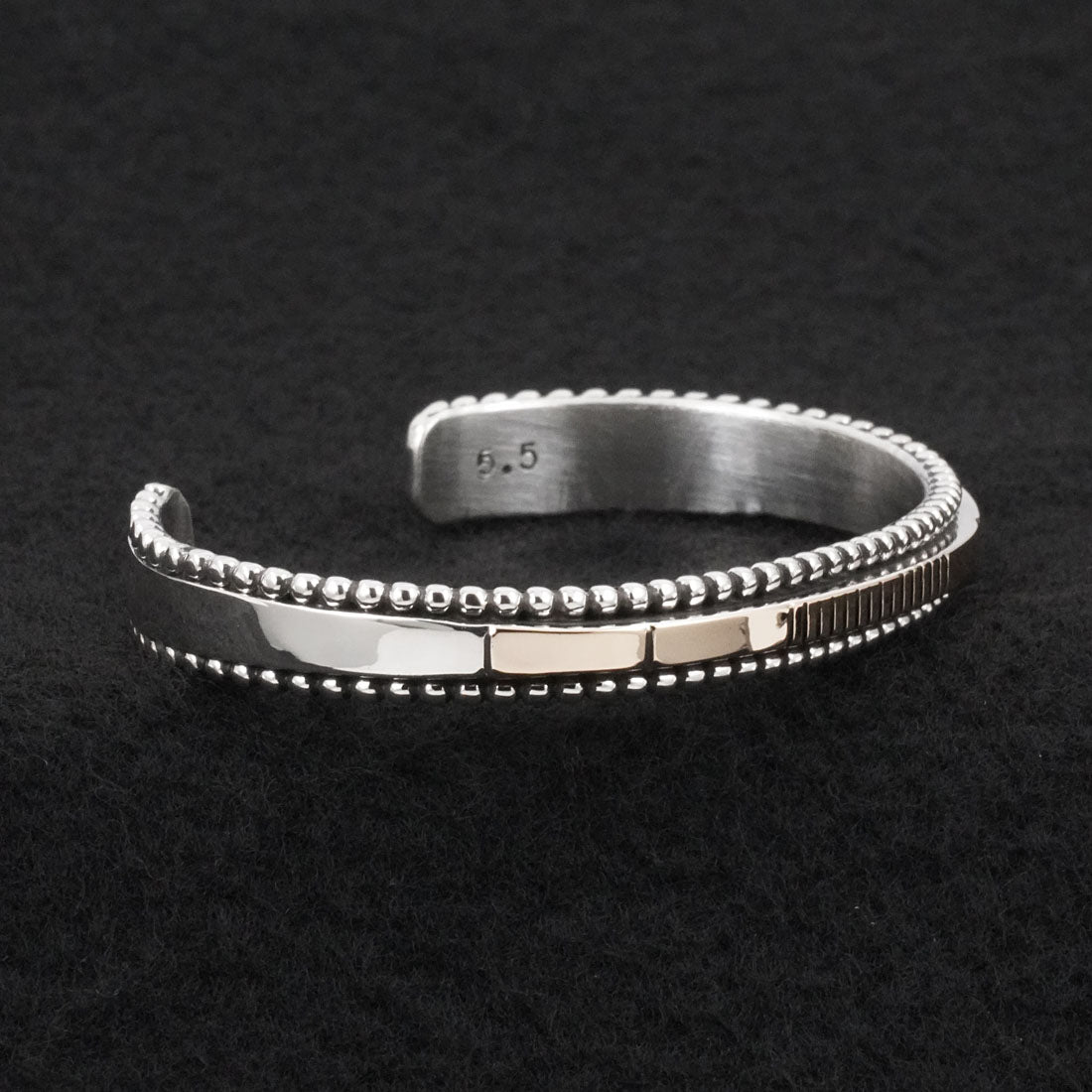 Jonathan Nez Sterling Silver & 14k Gold Bracelet