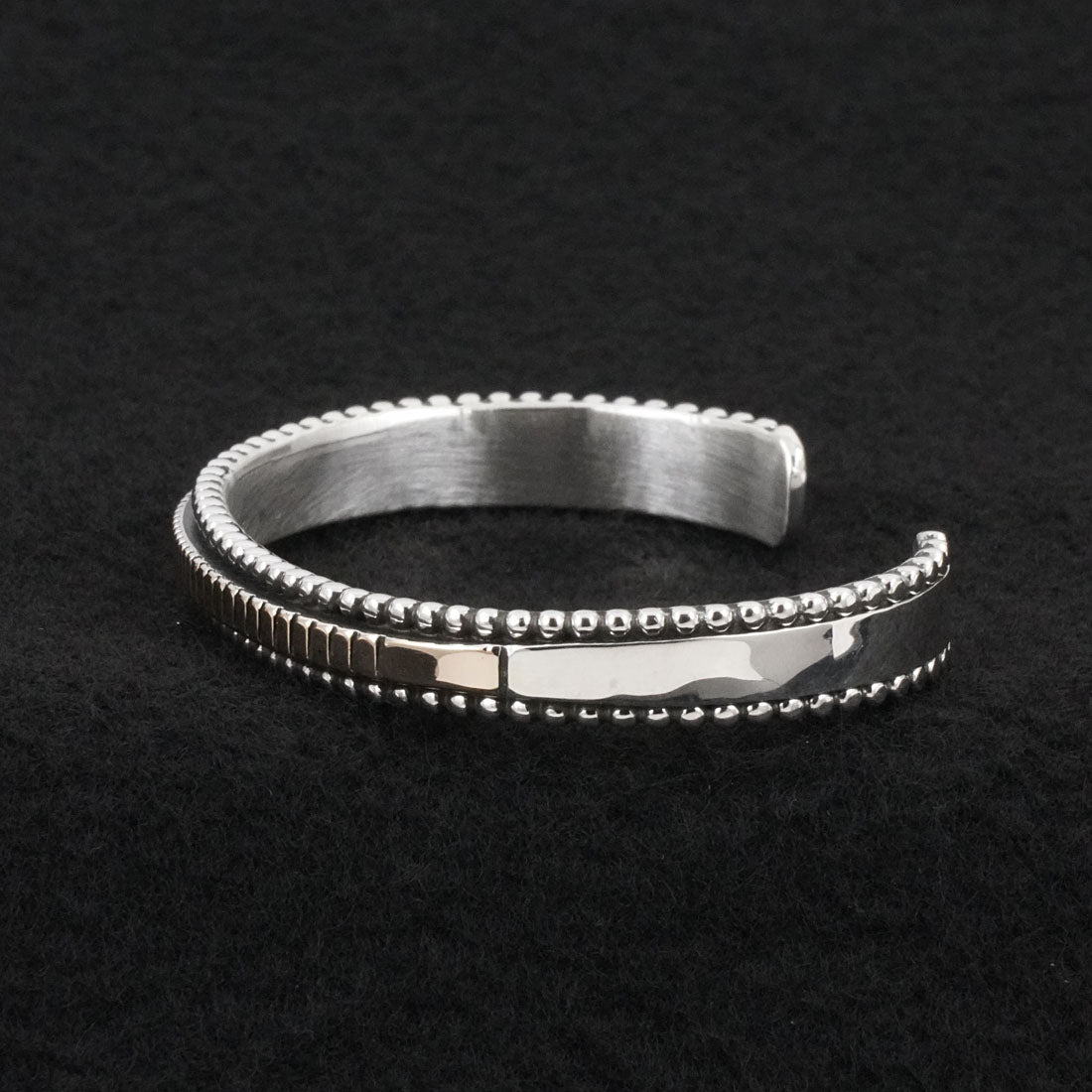 Jonathan Nez Sterling Silver & 14k Gold Bracelet