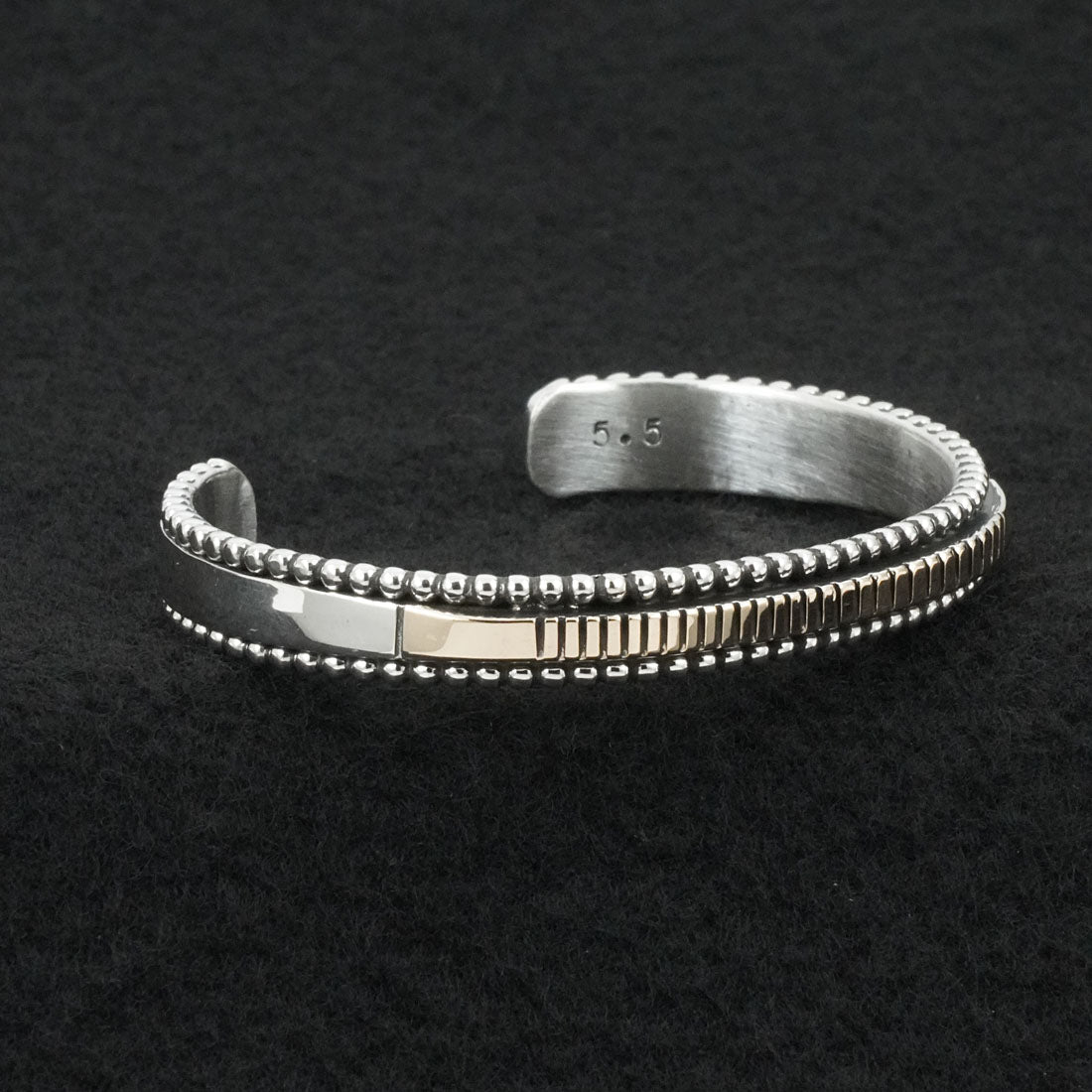 Jonathan Nez Sterling Silver & 14k Gold Bracelet