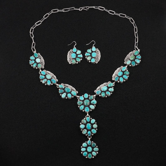 Rosita Calladitto Turquoise & Sterling Silver Necklace Set