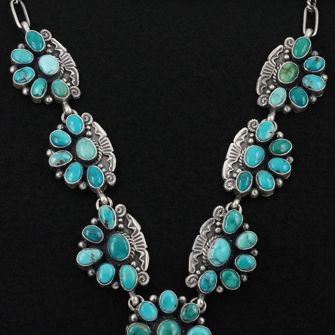 Rosita Calladitto Turquoise & Sterling Silver Necklace Set