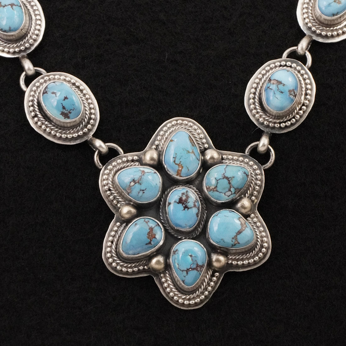 Kathleen Livingston Turquoise & Sterling Silver Necklace Set