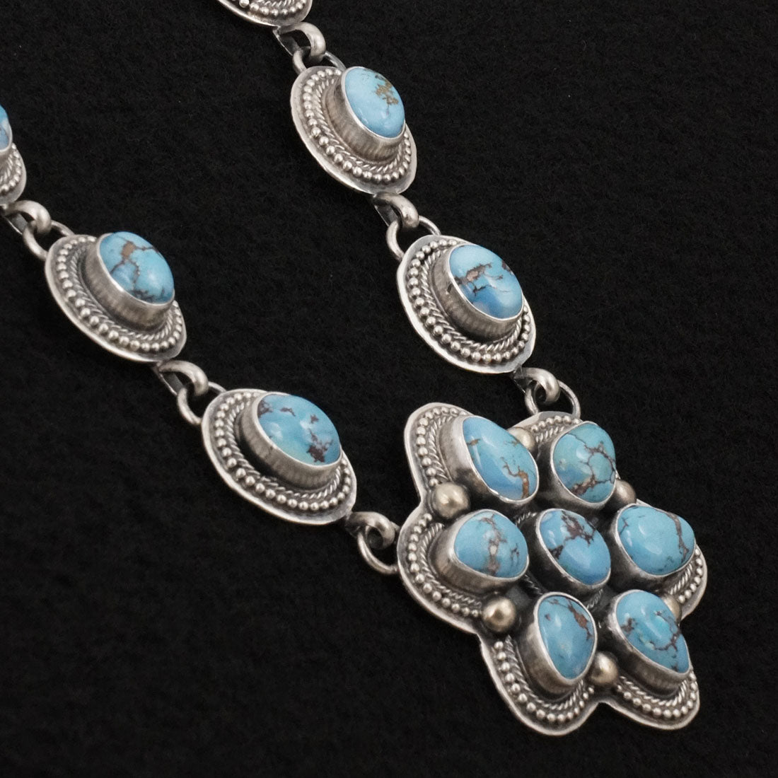 Kathleen Livingston Turquoise & Sterling Silver Necklace Set
