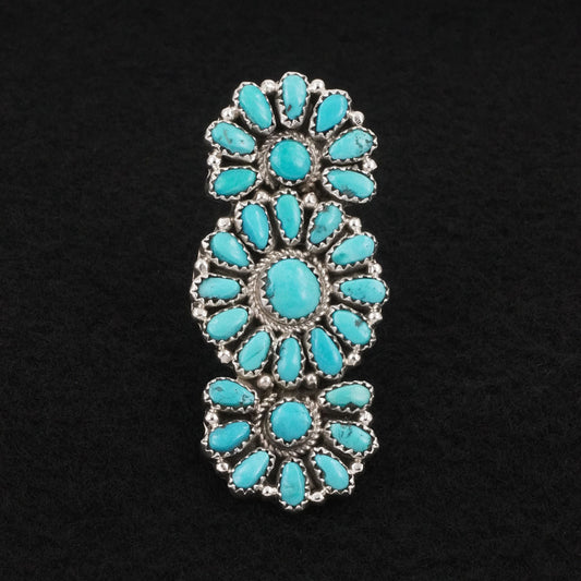 Justina Wilson Turquoise & Sterling Silver Ring Size 7