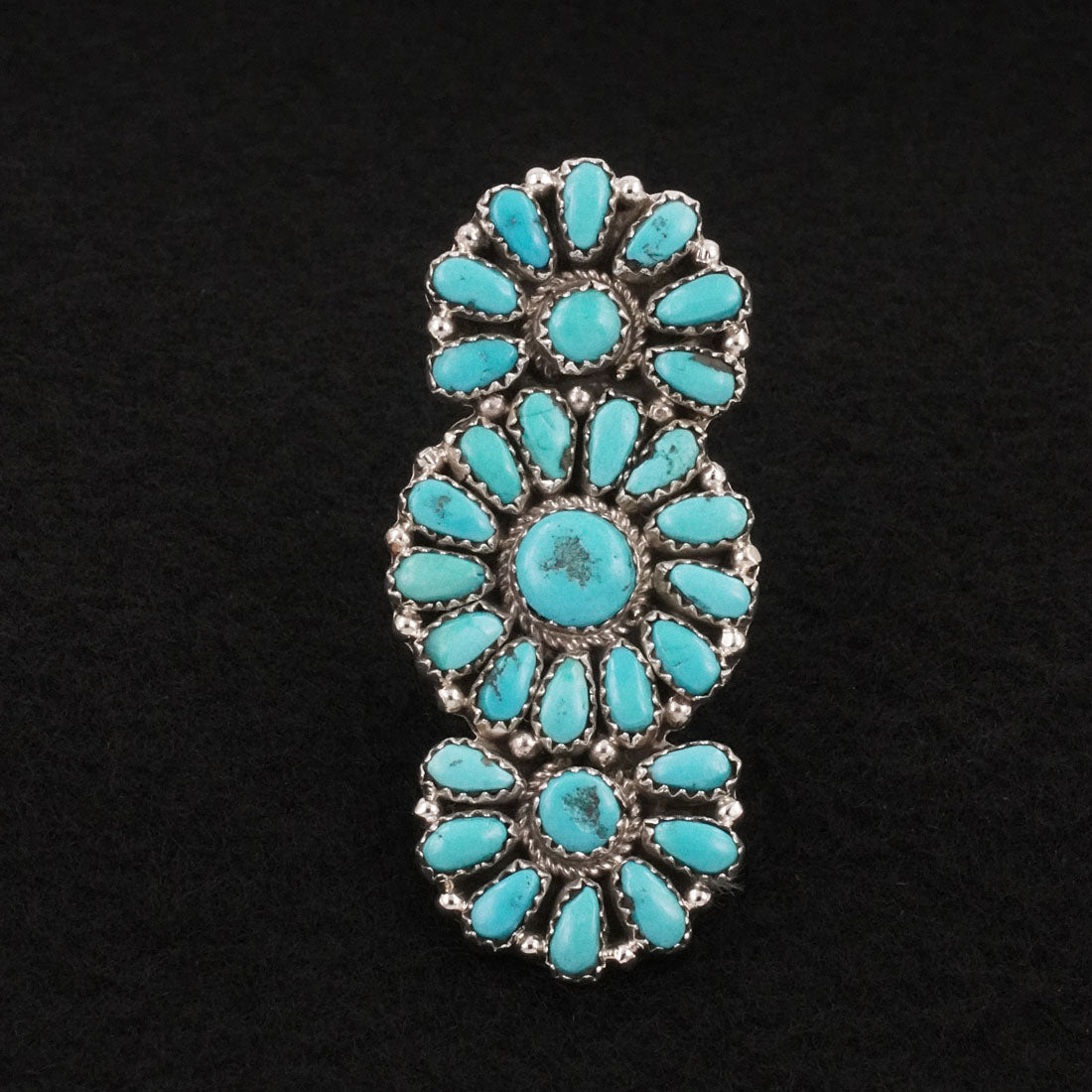 Justina Wilson Turquoise & Sterling Silver Ring Size 8.5