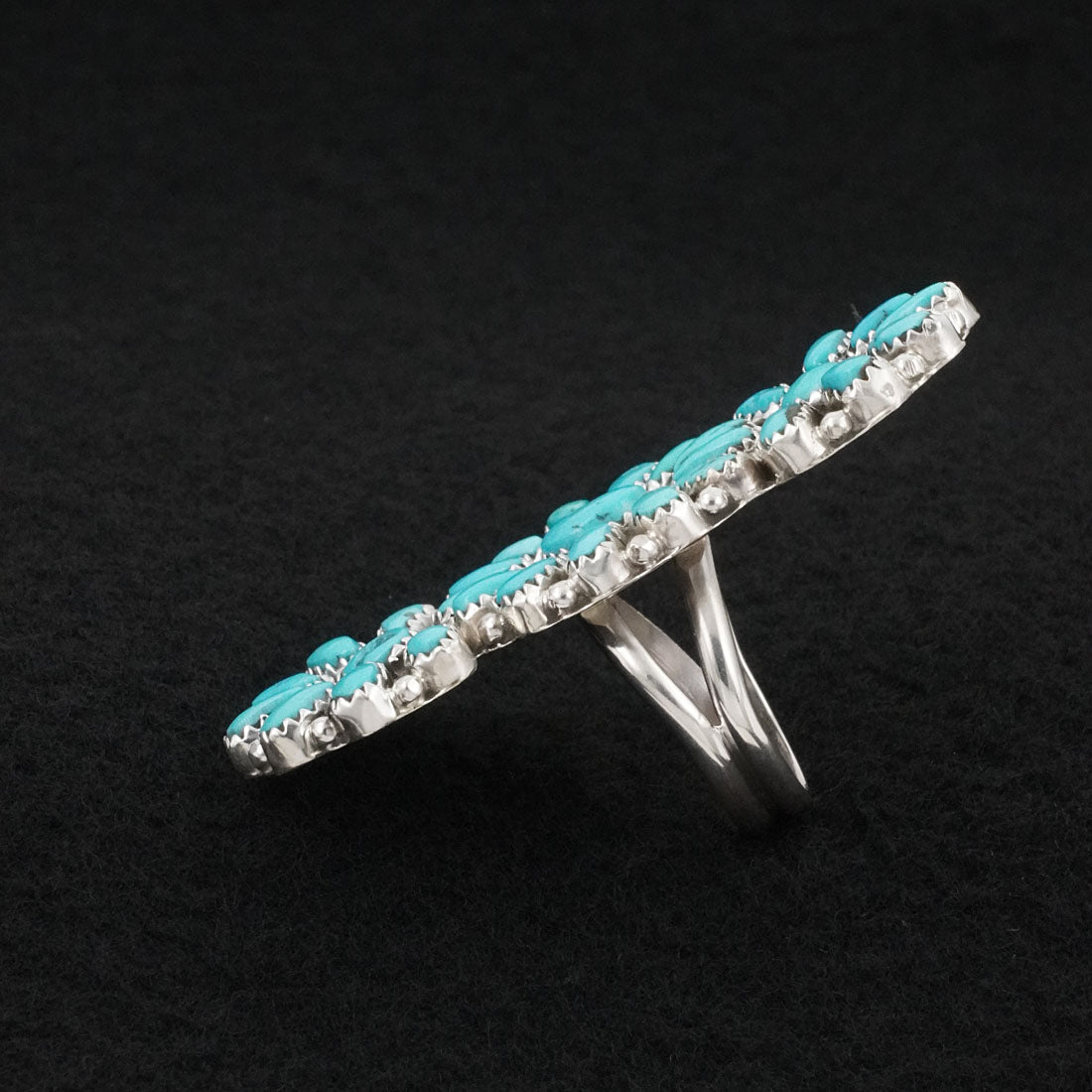 Justina Wilson Turquoise & Sterling Silver Ring Size 8.5