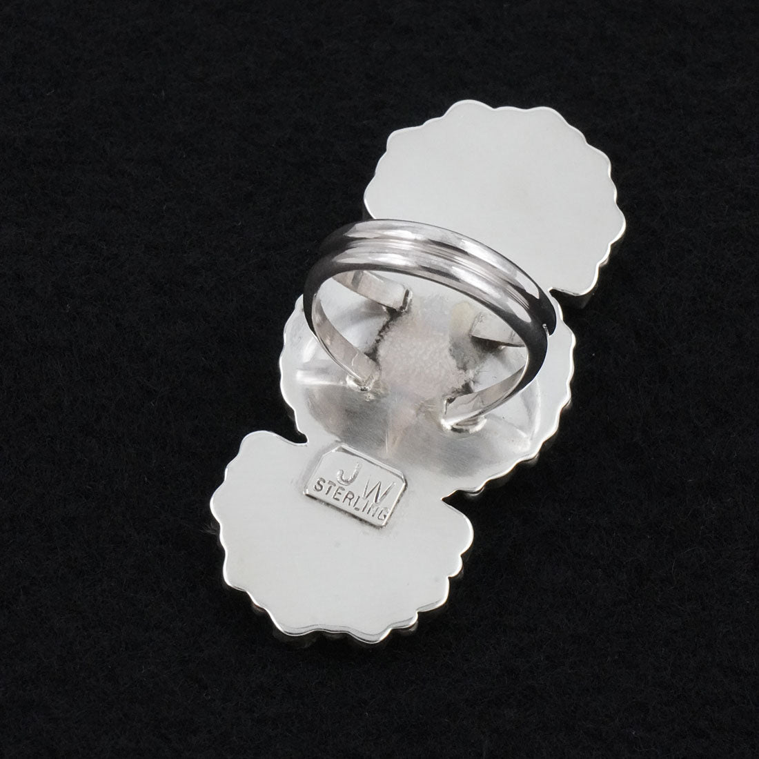 Justina Wilson Turquoise & Sterling Silver Ring Size 8.5