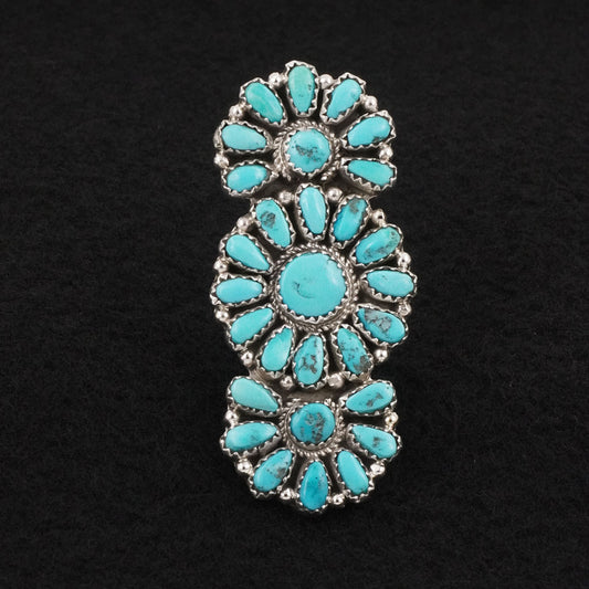 Justina Wilson Turquoise & Sterling Silver Ring Size 7