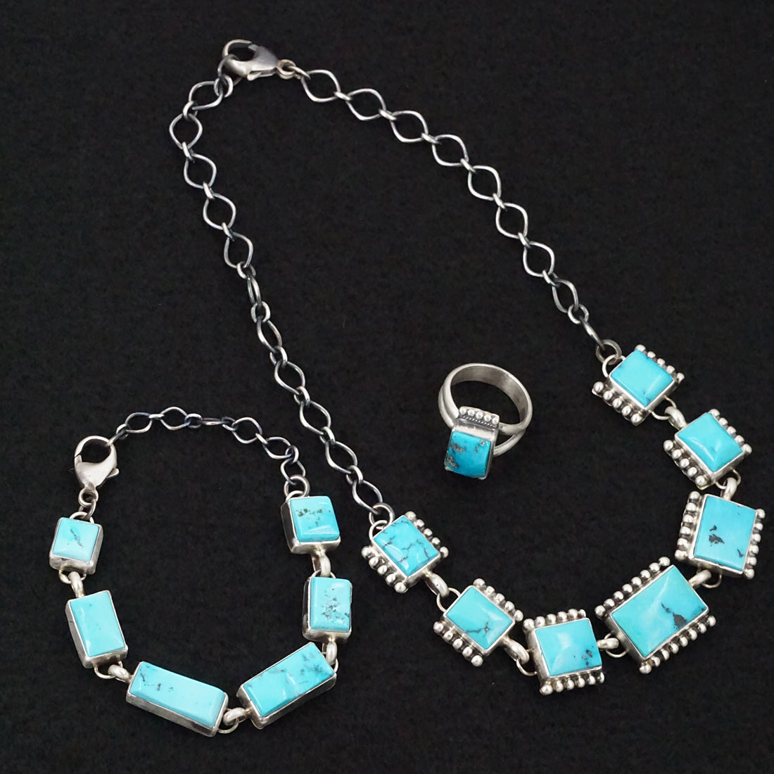 Darrin Livingston Turquoise & Sterling Silver Necklace Set