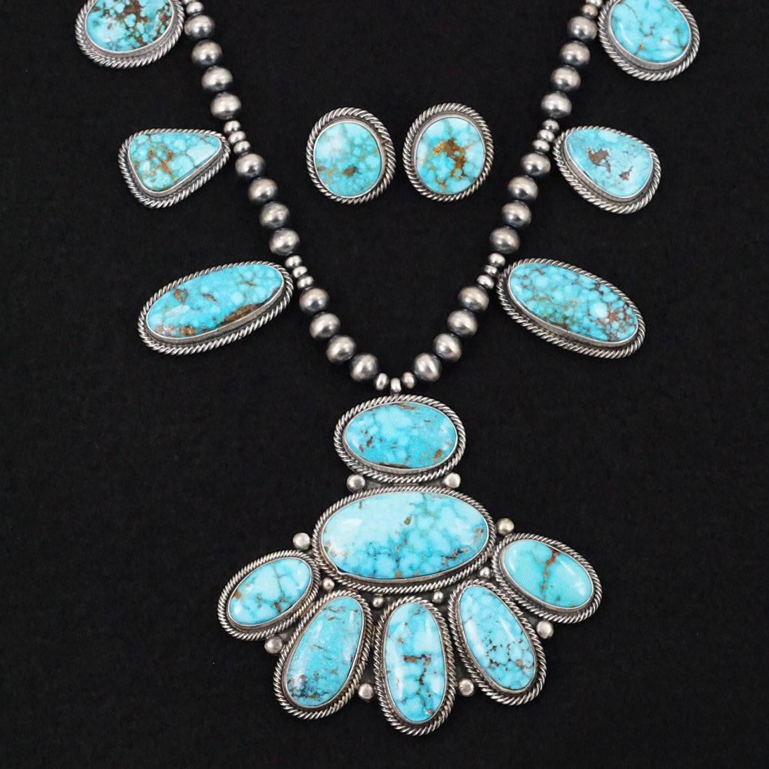 Randy Boyd Turquoise & Sterling Silver Necklace Set