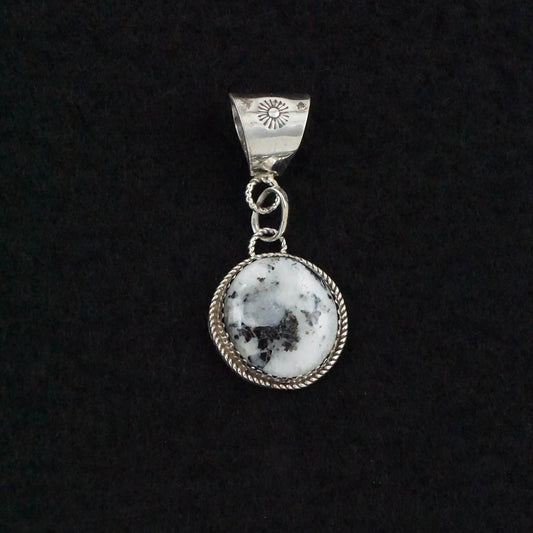 Ernest Hawthorne White Buffalo & Sterling Silver Pendant