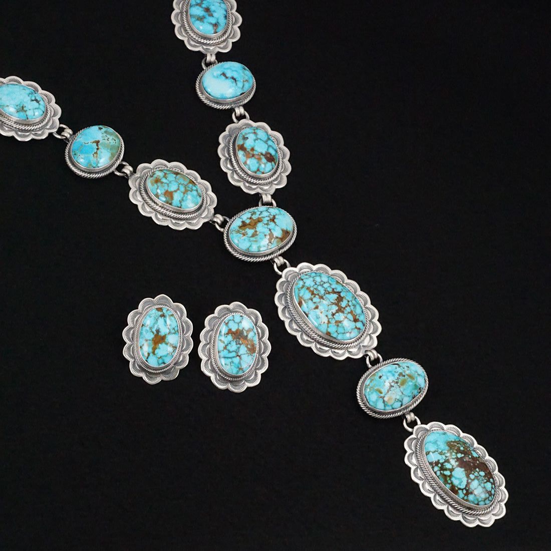 Randy Boyd Turquoise & Sterling Silver Necklace Set