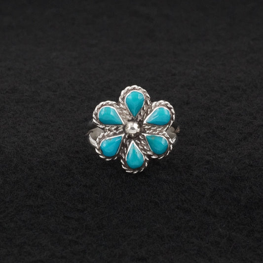 Gina Dosedo Turquoise & Sterling Silver Ring Size 9