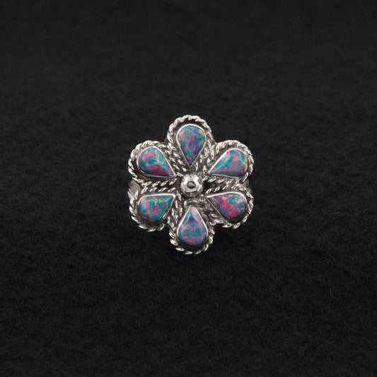 Gina Dosedo Opalite & Sterling Silver Ring Size 7.5