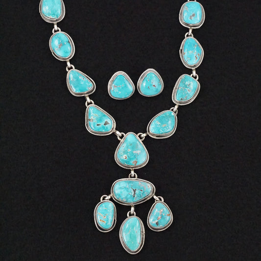 Darrin Livingston Turquoise & Sterling Silver Necklace Set