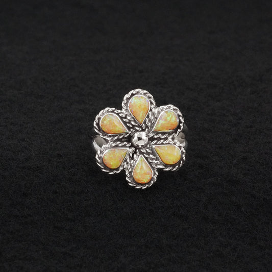 Gina Dosedo Opalite & Sterling Silver Ring Size 7.5