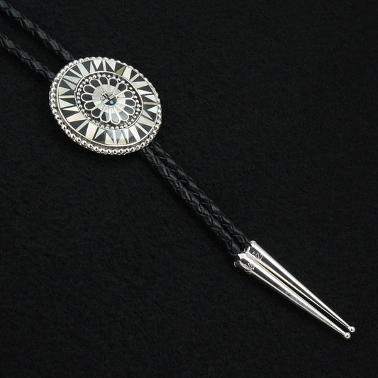 April Unkestine Multi-Stone & Sterling Silver Bolo Tie
