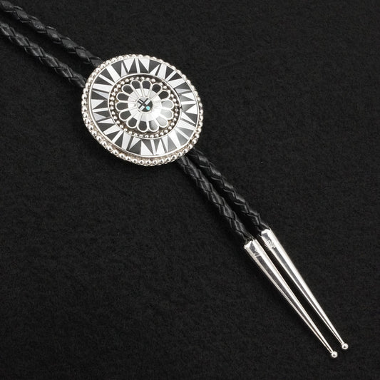 April Unkestine Multi-Stone & Sterling Silver Bolo Tie