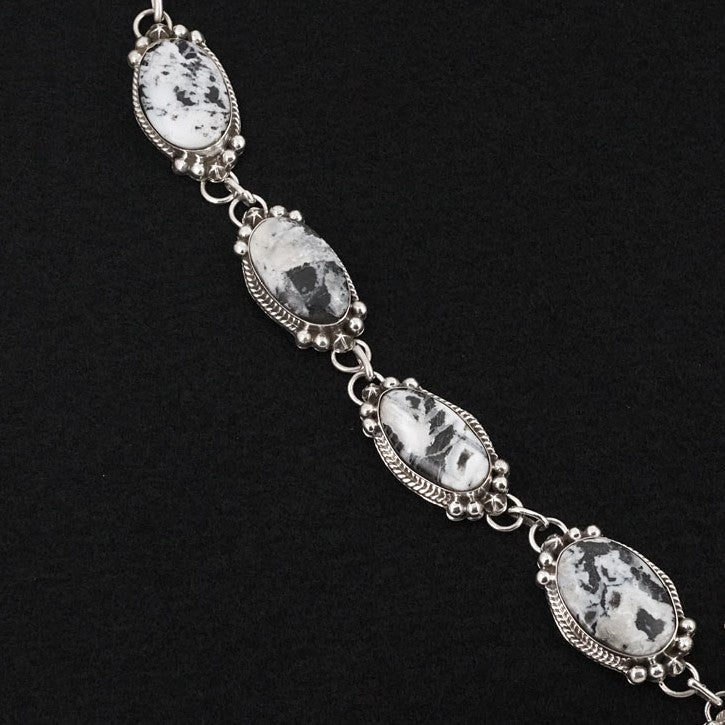 Vernon Johnson White Buffalo & Sterling Silver Necklace Set