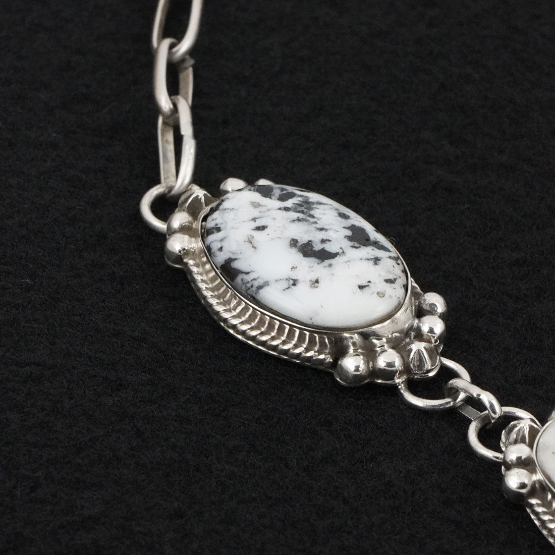 Vernon Johnson White Buffalo & Sterling Silver Necklace Set