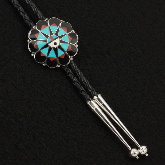 Delwin Gasper Multi-Stone & Sterling Silver Bolo Tie