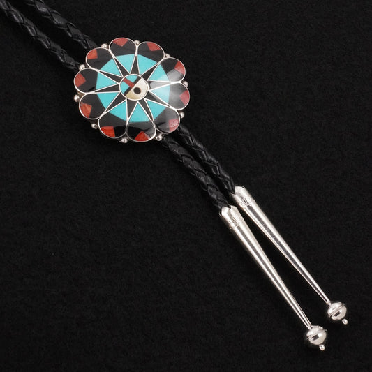 Delwin Gasper Multi-Stone & Sterling Silver Bolo Tie