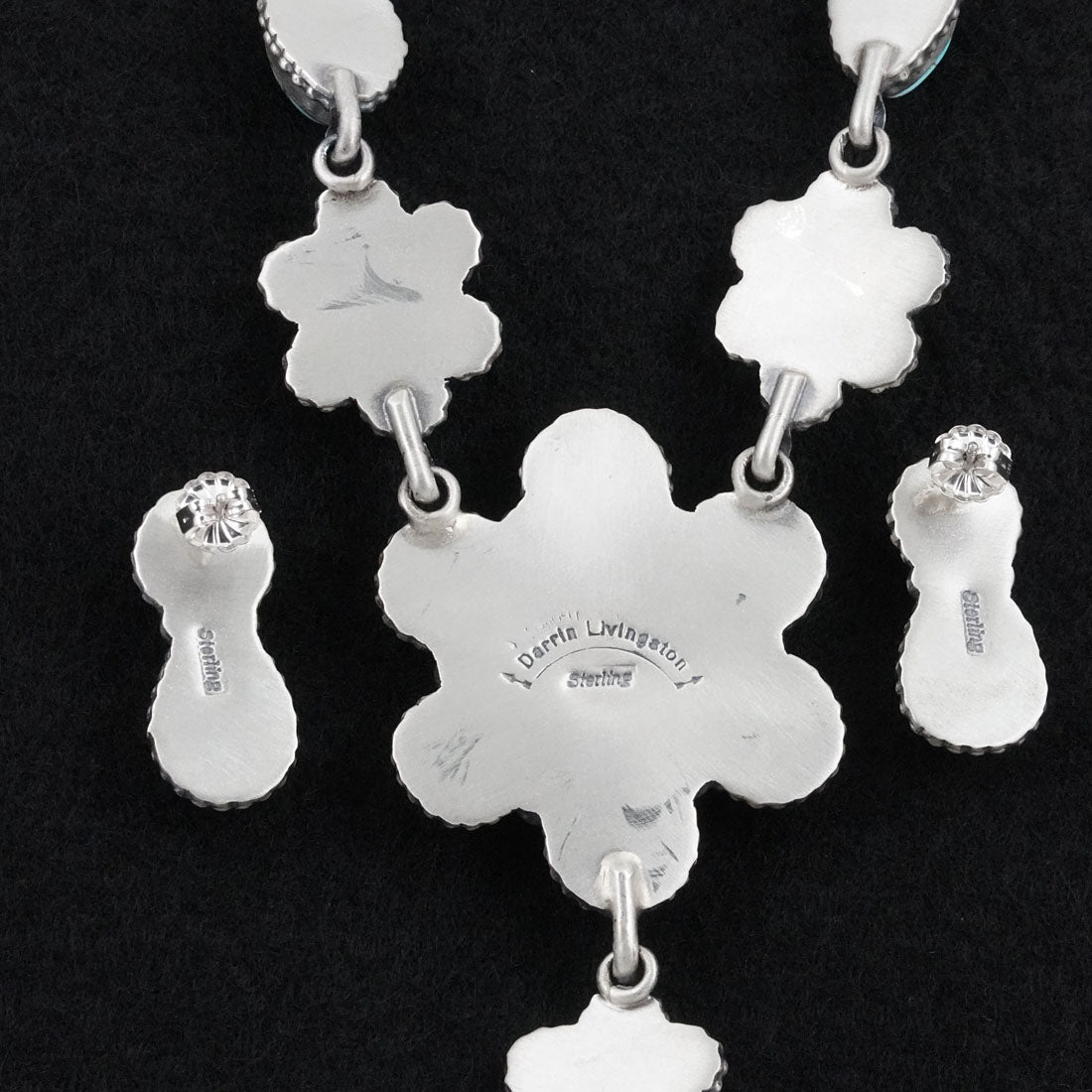 Darrin Livingston Turquoise & Sterling Silver Necklace Set