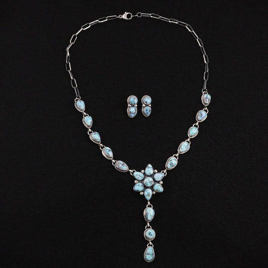 Kathleen Livingston Turquoise & Sterling Silver Necklace Set