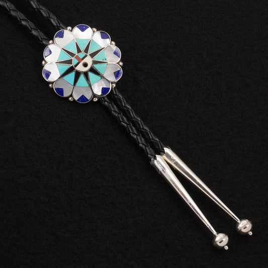 Delwin Gasper Multi-Stone & Sterling Silver Bolo Tie