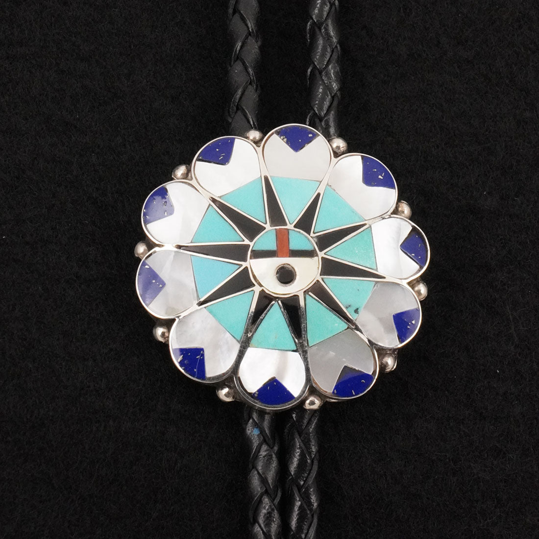 Delwin Gasper Multi-Stone & Sterling Silver Bolo Tie