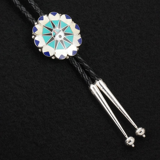 Delwin Gasper Multi-Stone & Sterling Silver Bolo Tie