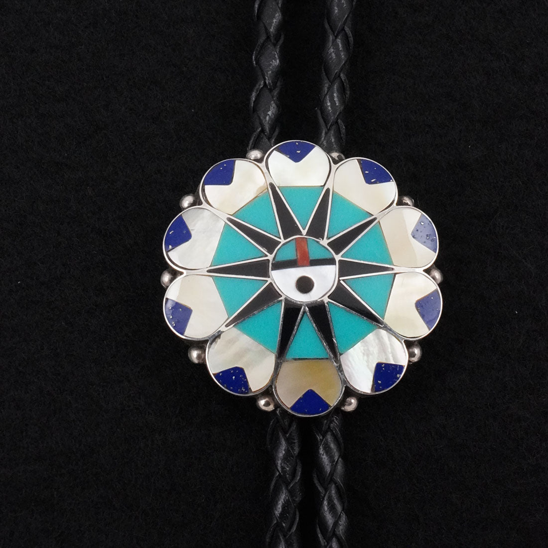 Delwin Gasper Multi-Stone & Sterling Silver Bolo Tie