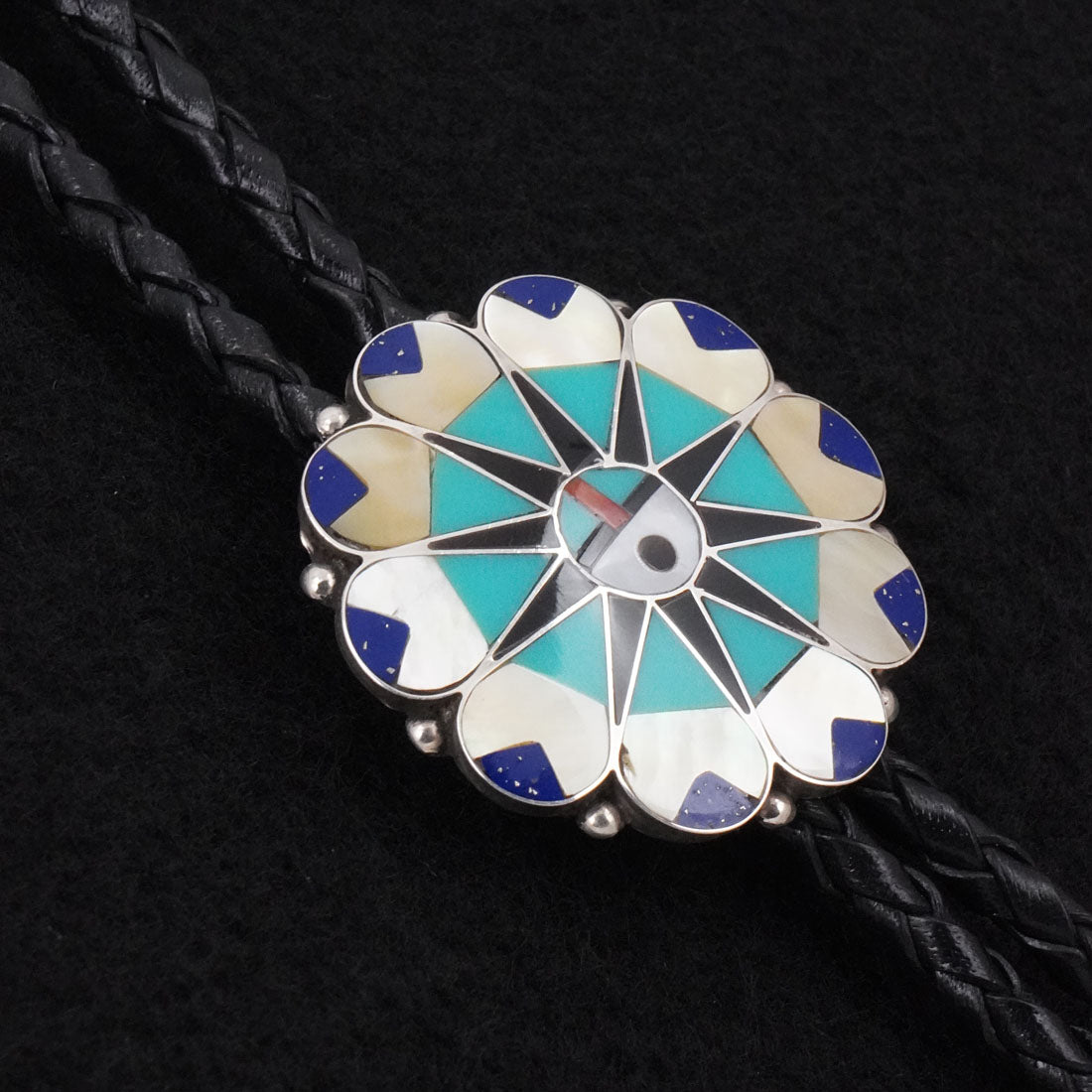 Delwin Gasper Multi-Stone & Sterling Silver Bolo Tie