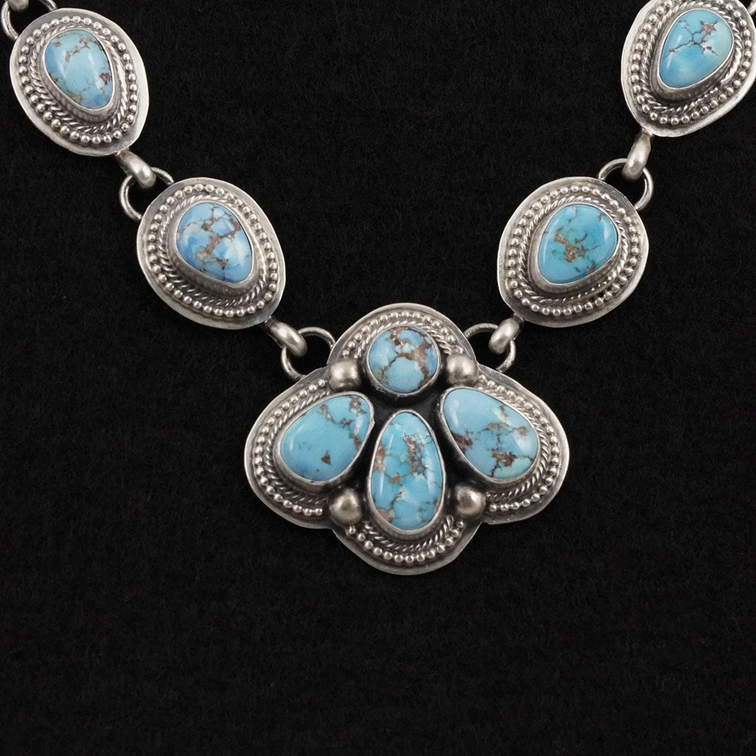 Kathleen Livingston Turquoise & Sterling Silver Necklace Set