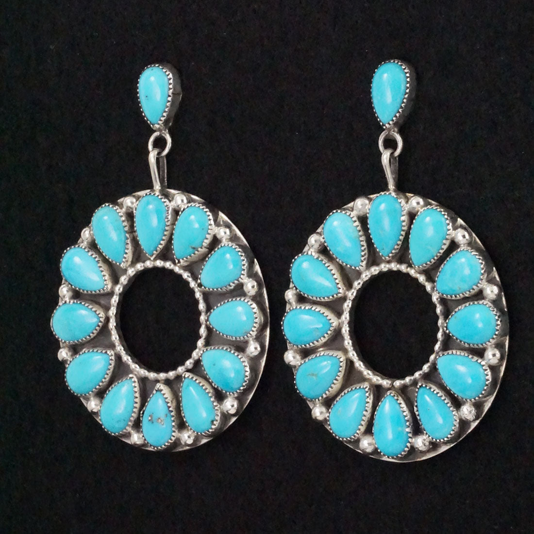 Anthony Skeets Turquoise & Sterling Silver Earrings