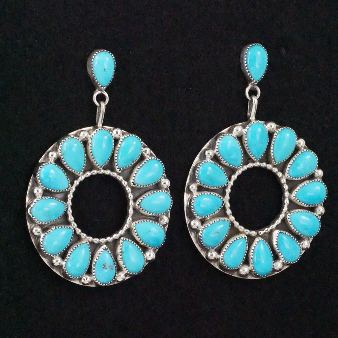 Anthony Skeets Turquoise & Sterling Silver Earrings