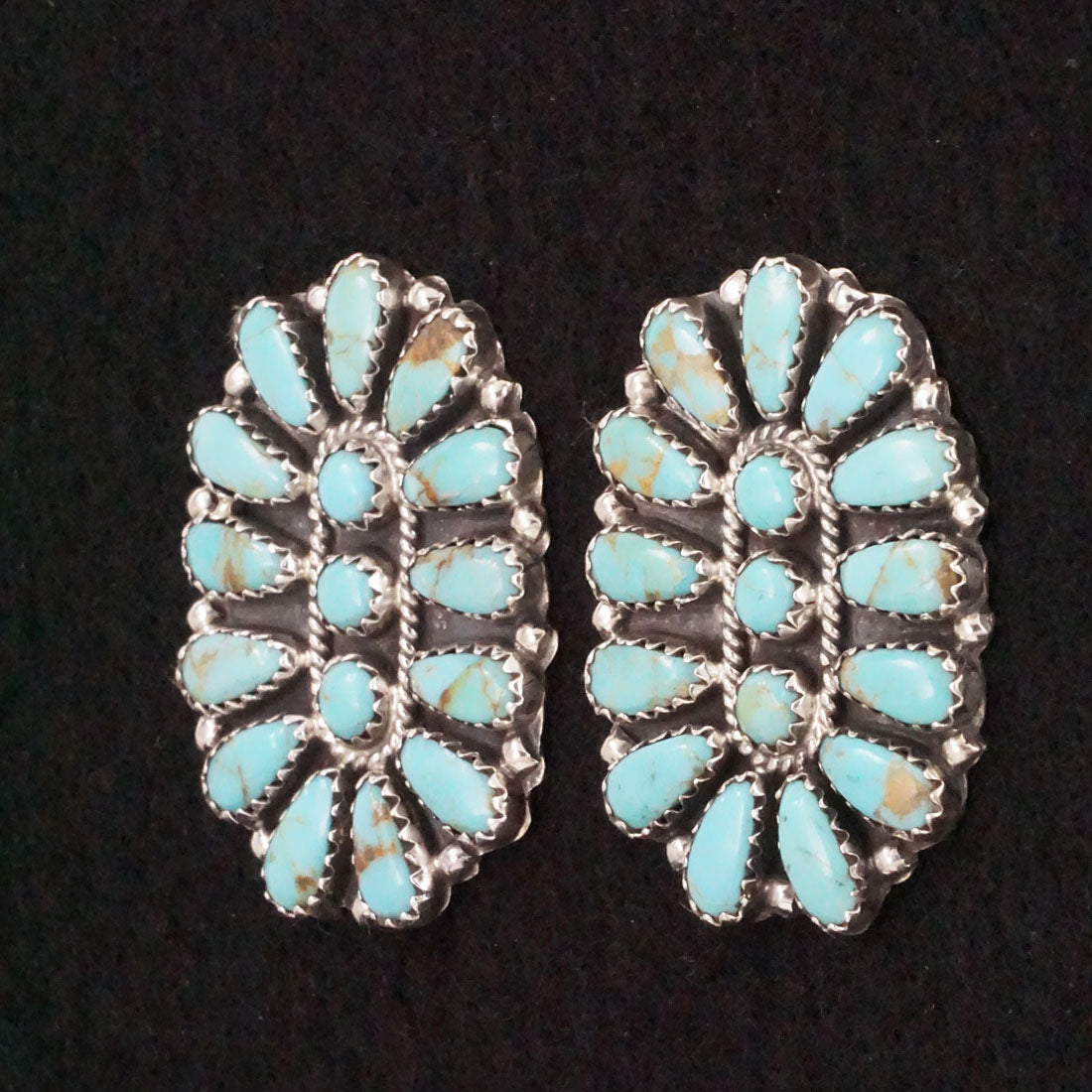 Zeita Begay Turquoise & Sterling Silver Earrings