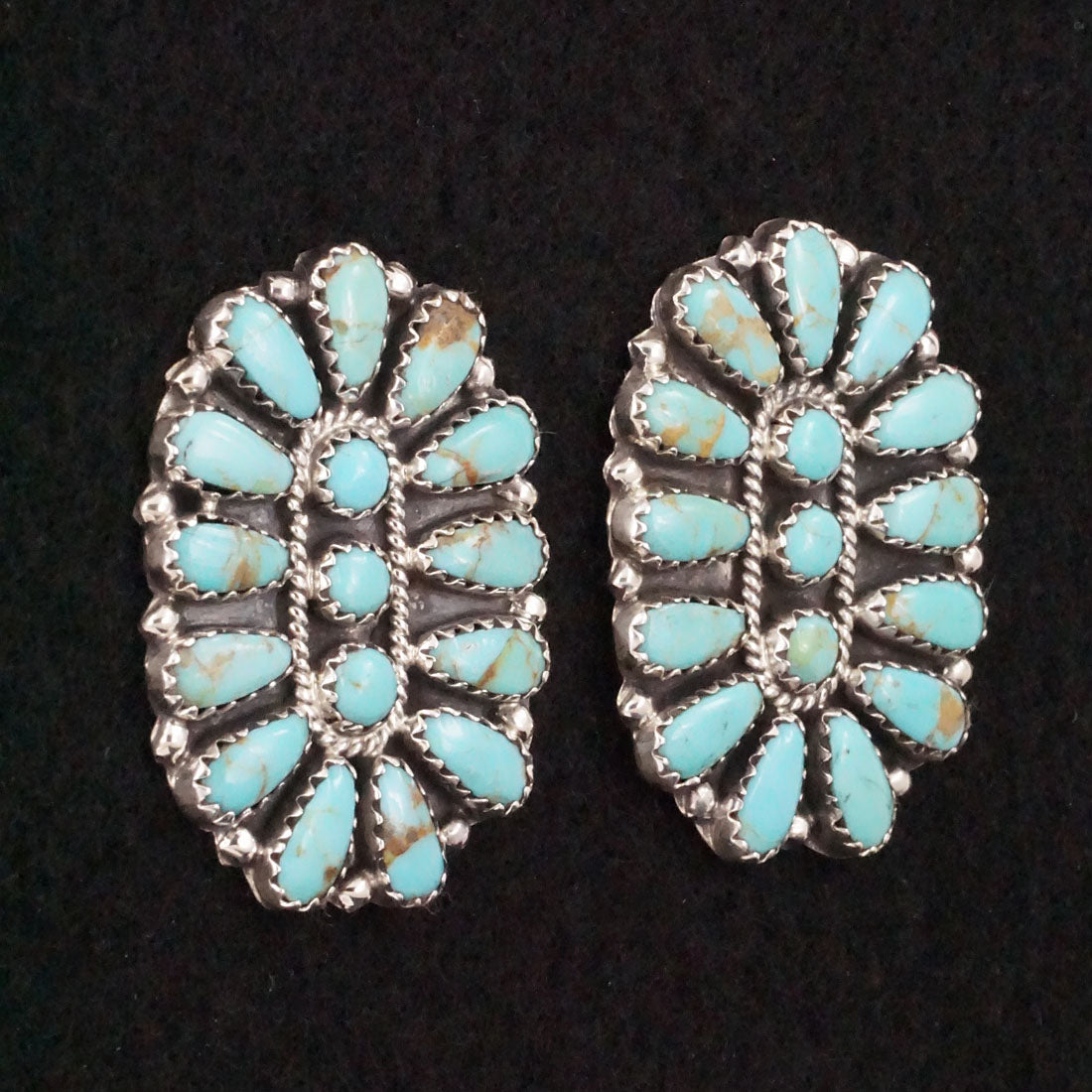 Zeita Begay Turquoise & Sterling Silver Earrings