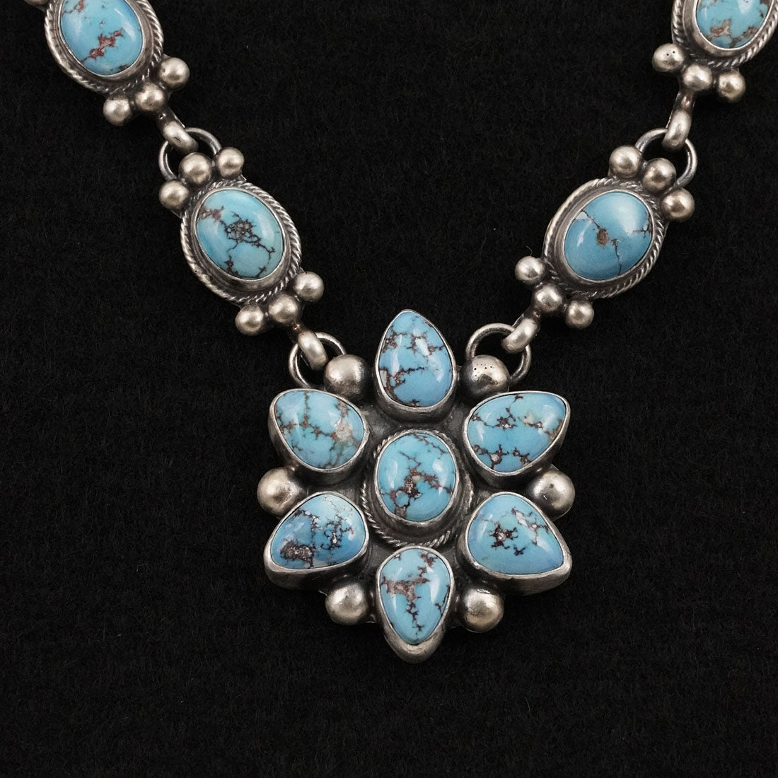 Kathleen Livingston Turquoise & Sterling Silver Necklace Set