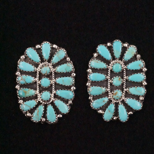 Zeita Begay Turquoise & Sterling Silver Earrings